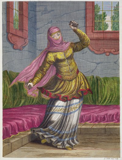 Tchinguis, or Turkish Dancer by Gerard Jean Baptiste Scotin